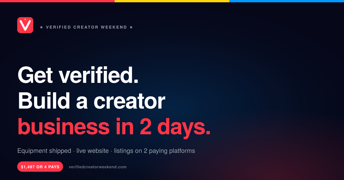 Verified Creator Weekend — Build a full-time creator business in one ...